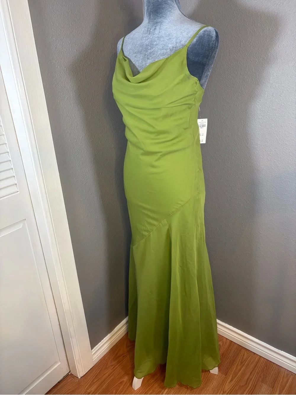 NWT Abercrombie & Fitch Olive Green Slip Maxi Dress Size Small / Tall